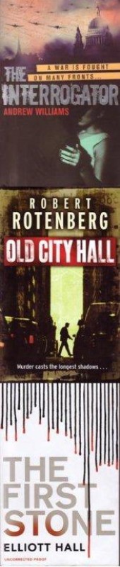 The Interrogator by Andrew Williams, Old City Hall by Robert Rotenberg, The First Stone by Elliot Hall