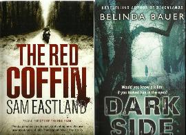 The Red Coffin by Sam Eastland and Dark Side by Belinda Bauer