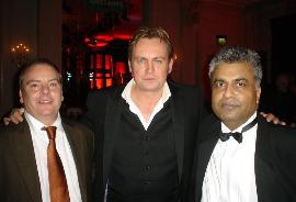 Mike Stotter and Ali Karim with mysterious bodyguard