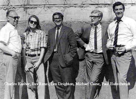 Charles Kasher, Eva Rensi, Len Deighton, Michael Caine and Paul Hubschmidt