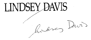 Lindsey Davis' Signature